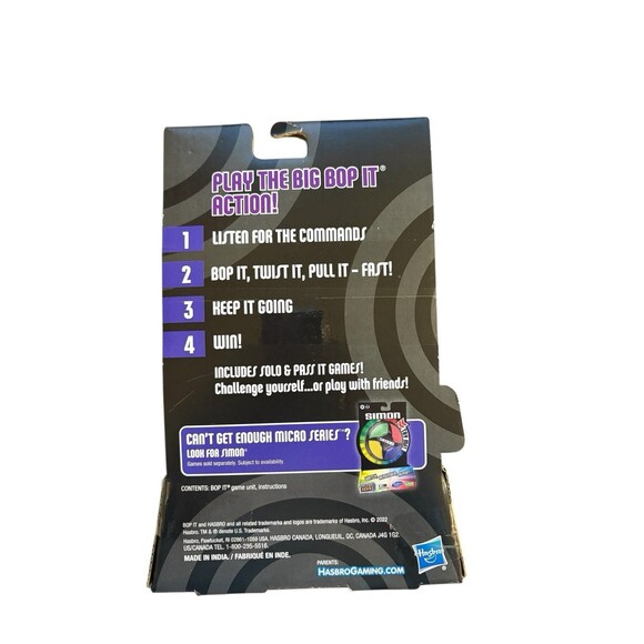 Hasbro Gaming Bop It Twist It Pull It Micro Series Plastic-Free Packaging New! - Picture 3 of 6